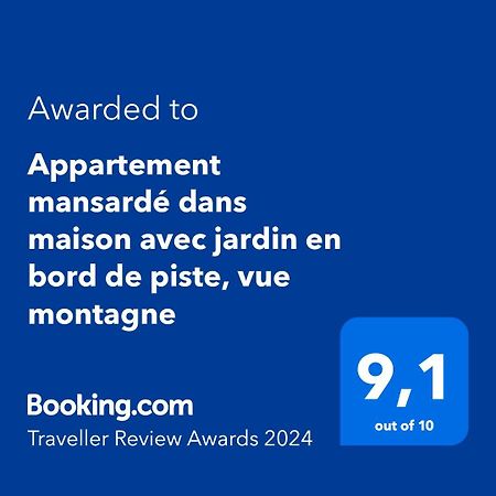 Logement Mansarde Dans Maison Avec Jardin En Bord De Piste, Vue Montagne Les Houches Dış mekan fotoğraf