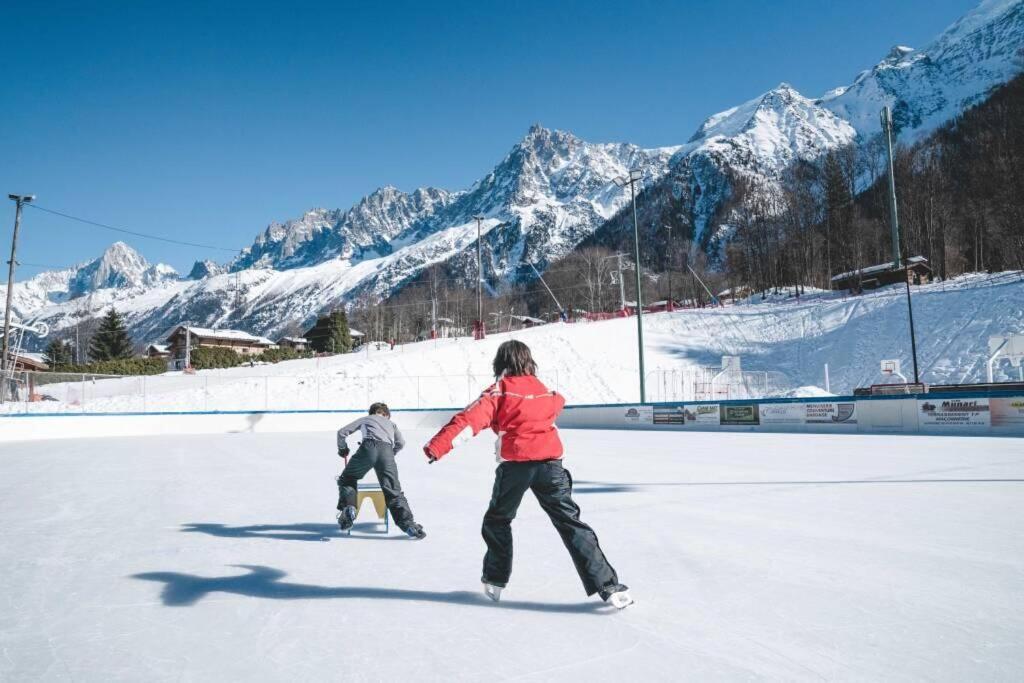 Logement Mansarde Dans Maison Avec Jardin En Bord De Piste, Vue Montagne Les Houches Dış mekan fotoğraf