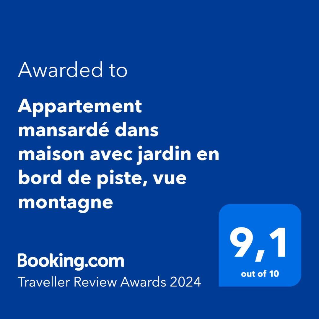 Logement Mansarde Dans Maison Avec Jardin En Bord De Piste, Vue Montagne Les Houches Dış mekan fotoğraf